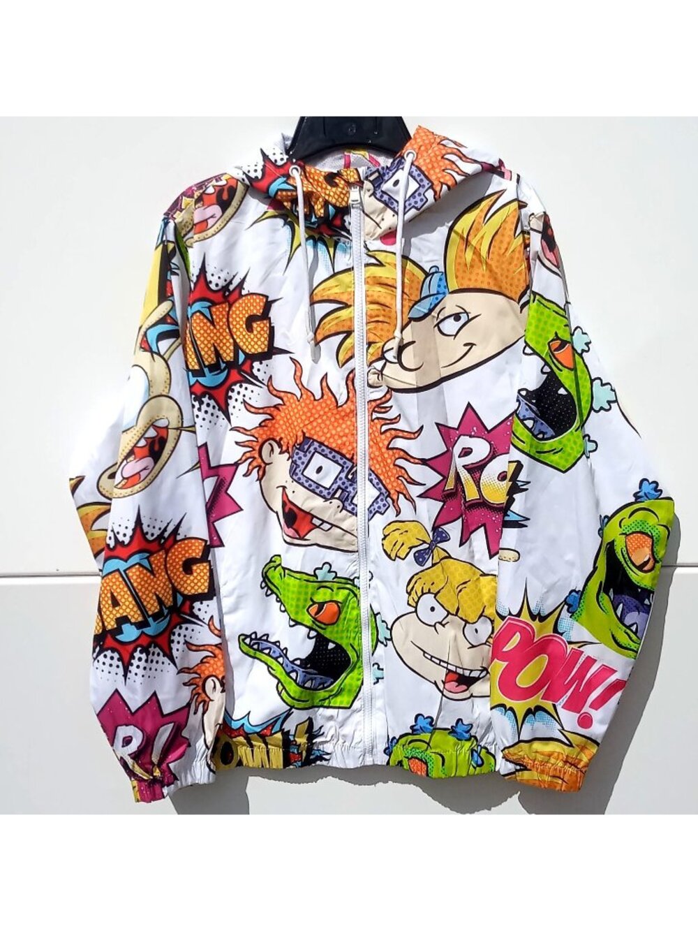 Members Only Nickelodeon Rugrats Windbreaker Jacket Retro 90s Cartoon Graphic M